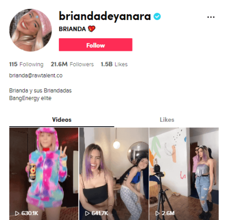 Briandadeyanara Los 10 usuarios mexicanos más populares en TikTok